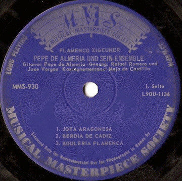 Pepe De Almeria Und Sein Ensemble : Flamenco Zigeuner (7", Mono)