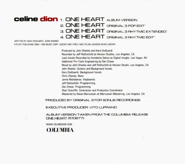 Céline Dion : One Heart (CD, Maxi)