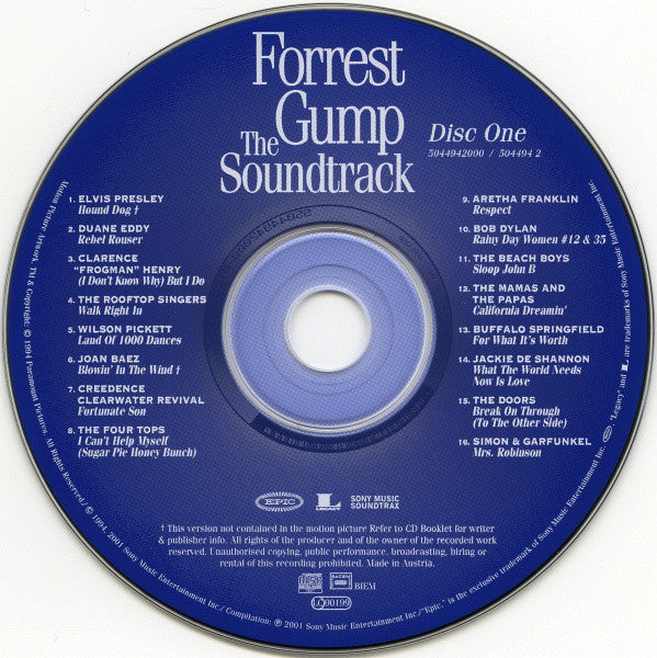Various : Forrest Gump (The Soundtrack) (2xCD, Comp, RE, RM, Spe)