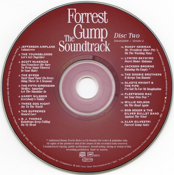 Various : Forrest Gump (The Soundtrack) (2xCD, Comp, RE, RM, Spe)