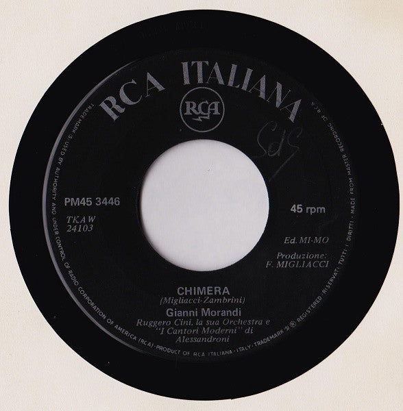 Gianni Morandi : Chimera (7", Mono)