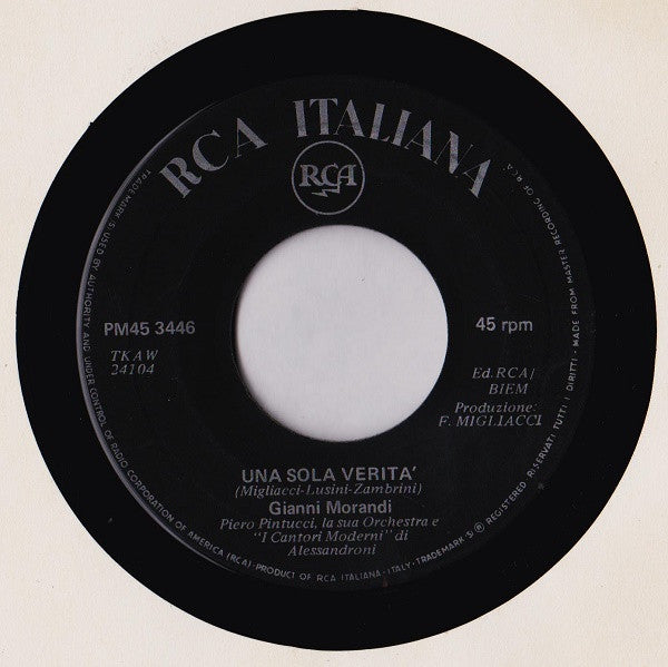 Gianni Morandi : Chimera (7", Mono)