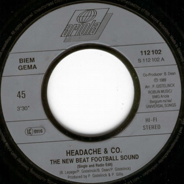 Headache & Co : The New Beat Football Sound (7", Single)