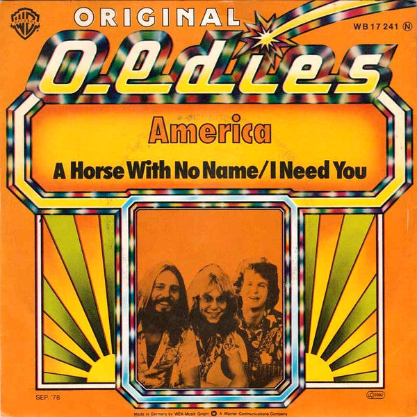 America (2) : A Horse With No Name / I Need You (7", Single, RE)