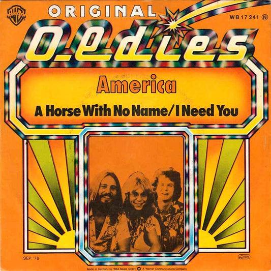 America (2) : A Horse With No Name / I Need You (7", Single, RE)