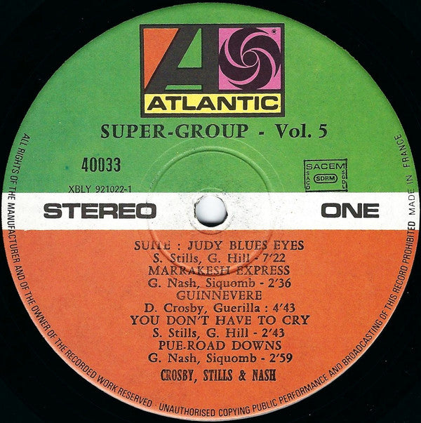 Crosby, Stills & Nash : Crosby, Stills & Nash (LP, Album, RE, Gat)