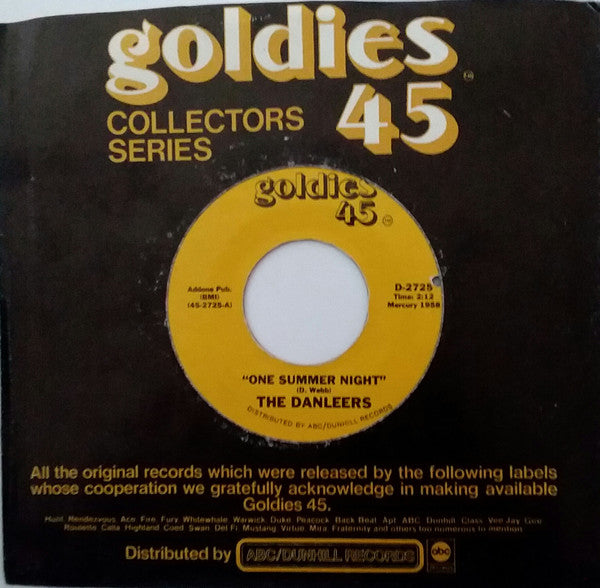 The Danleers : One Summer Night / Wheelin' And A-Dealin' (7", RE)