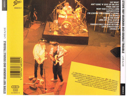 Stevie Ray Vaughan & Double Trouble : Live Alive (CD, Album, RE)