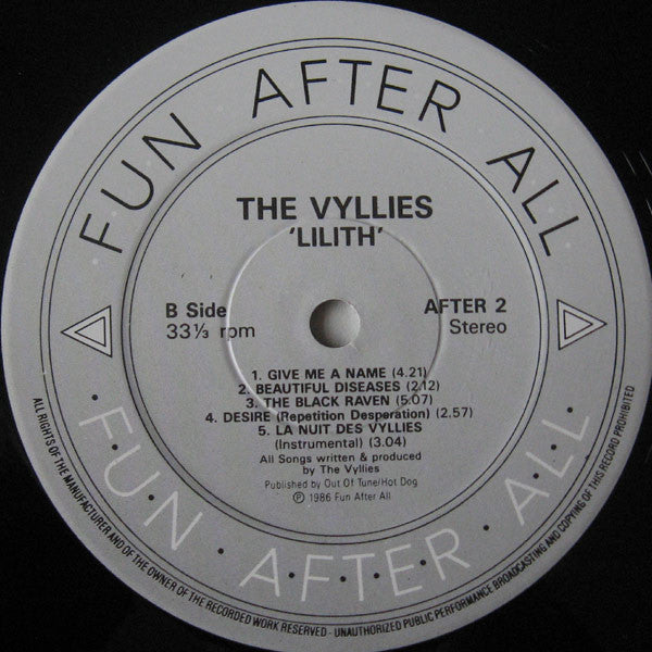 The Vyllies : Lilith (LP, Album)