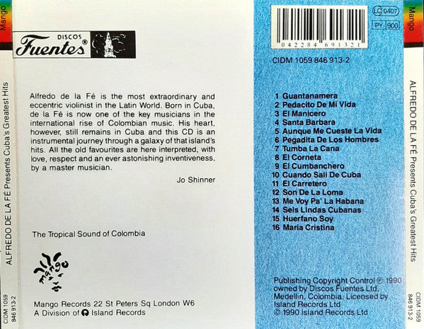 Alfredo De La Fé : Cuba's Greatest Hits (CD, Comp)