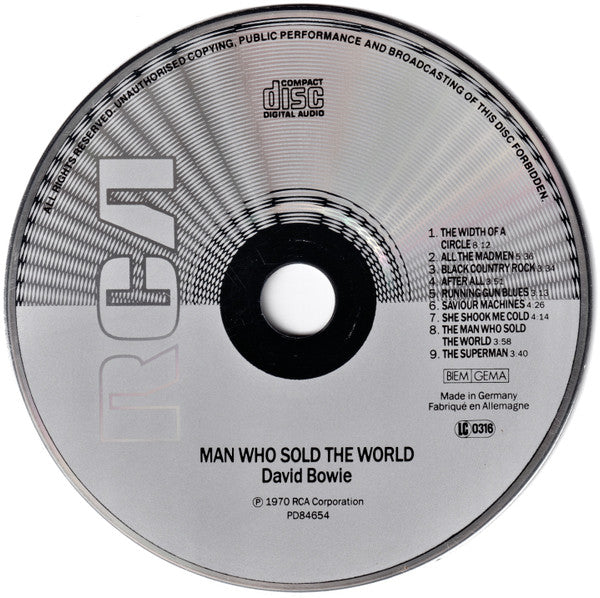 David Bowie : The Man Who Sold The World (CD, Album, RE)