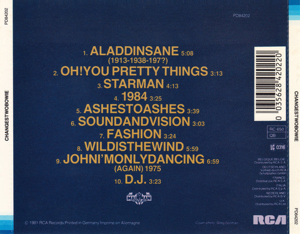 David Bowie : ChangesTwoBowie (CD, Comp, RE)