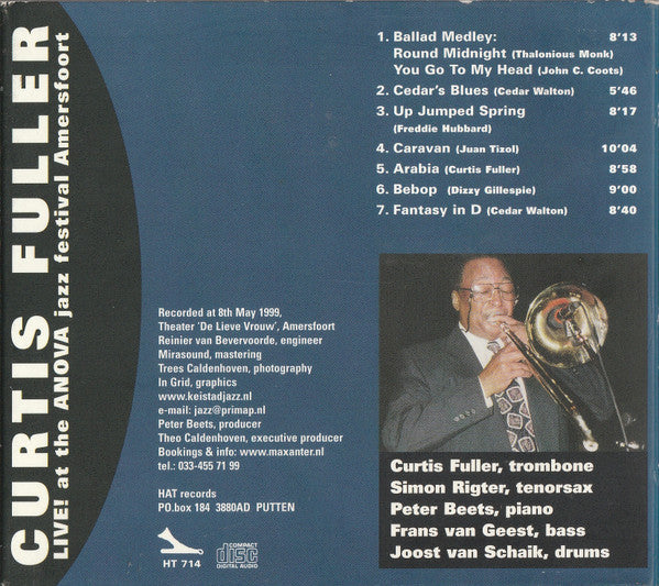Curtis Fuller, The Peter Beets Quartet : Live At The Anova Jazz Festival Amersfoort (CD, Album)