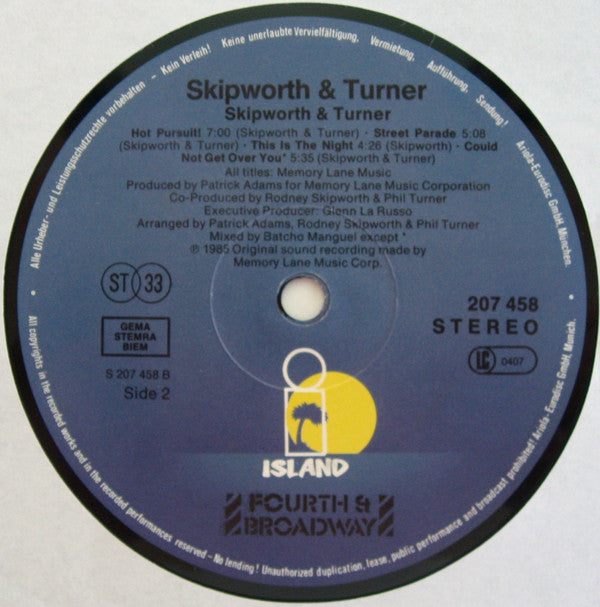 Skipworth & Turner : Skipworth & Turner (LP, Album)