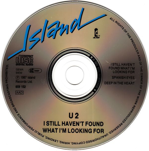 U2 : I Still Haven't Found What I'm Looking For (CD, Single)