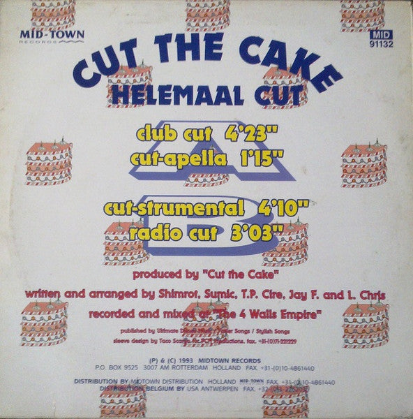 Cut The Cake : Helemaal Cut (12")