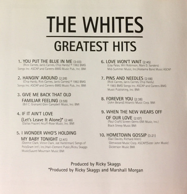 The Whites : Greatest Hits (CD, Comp, RE)