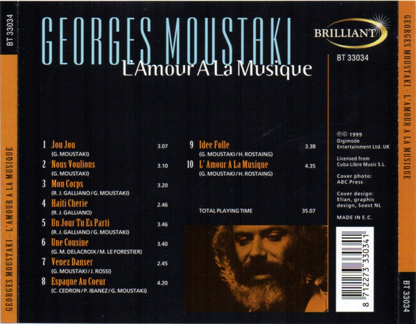 Georges Moustaki : L'Amour A La Musique (CD, Album, RE)