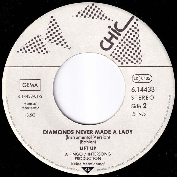 Lift Up : Diamonds Never Made A Lady (7", Single)