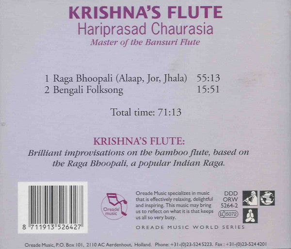 Hariprasad Chaurasia : Krishna's Flute (CD, Album)