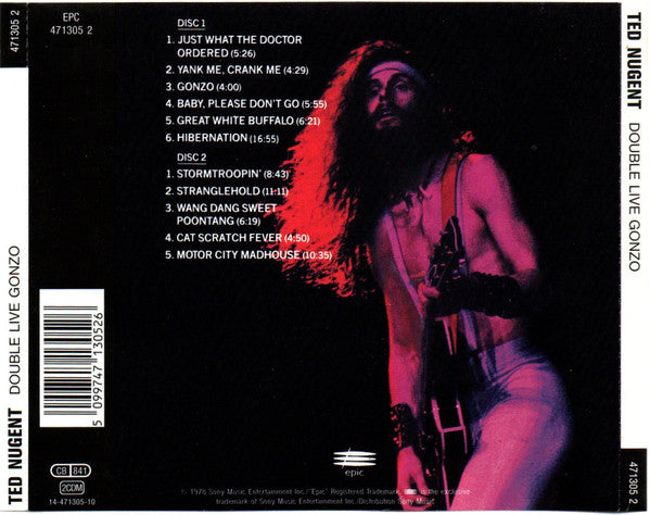 Ted Nugent : Double Live Gonzo (2xCD, Album, RM, RP)
