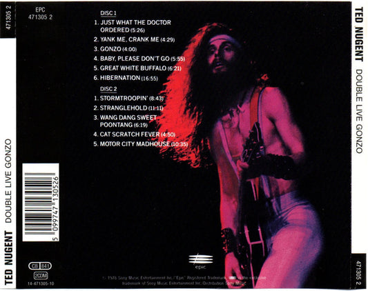 Ted Nugent : Double Live Gonzo (2xCD, Album, RM, RP)