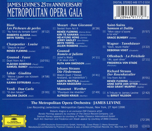 James Levine (2) : James Levine's 25th Anniversary Metropolitan Opera Gala (CD, Album)