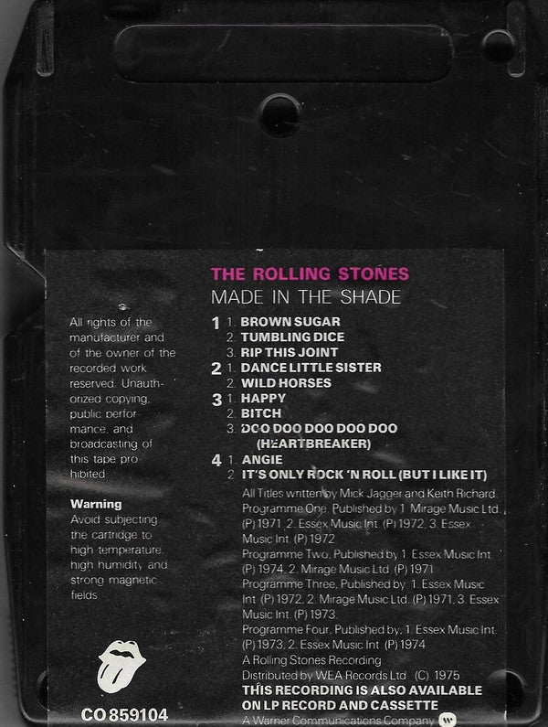 The Rolling Stones : Made In The Shade (8-Trk, Comp)