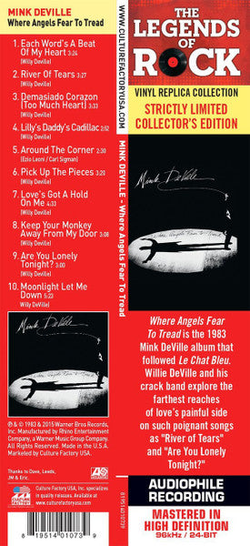 Mink DeVille : Where Angels Fear To Tread (CD, Album, RE)