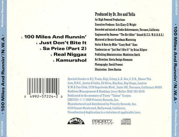 N.W.A. : 100 Miles And Runnin' (CD, EP)