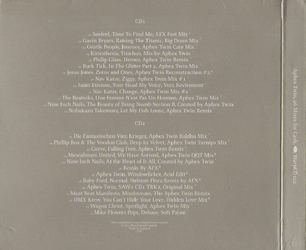 Aphex Twin : 26 Mixes For Cash (2xCD, Comp, Ltd, Dig)