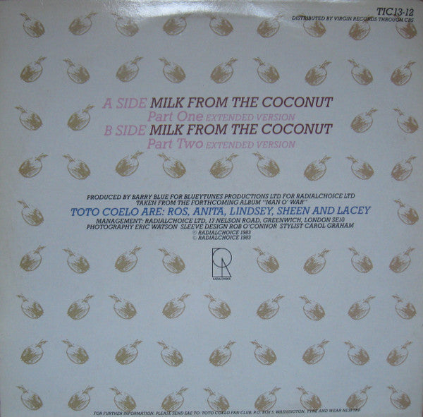 Toto Coelo : Milk From The Coconut (12")
