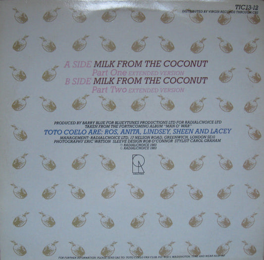 Toto Coelo : Milk From The Coconut (12")