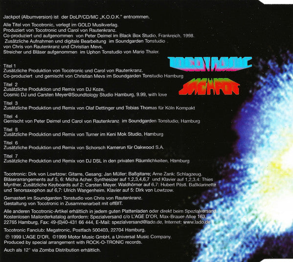 Tocotronic : Jackpot (CD, Maxi)