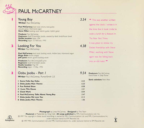 Paul McCartney : Young Boy (CD, Maxi)