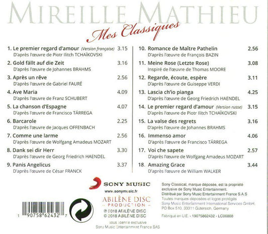 Mireille Mathieu : Mes Classiques  (CD, Album, Dig)