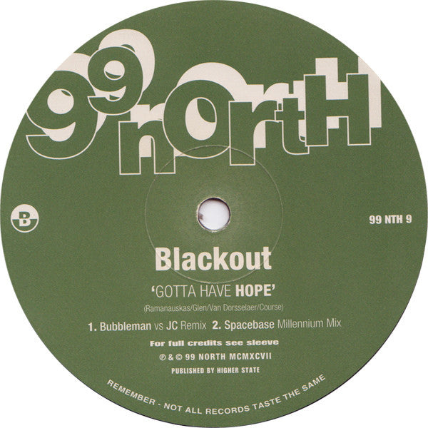 Blackout : Gotta Have Hope (12")