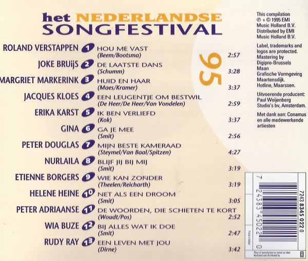 Various : Het Nederlandse Songfestival 95 (CD)