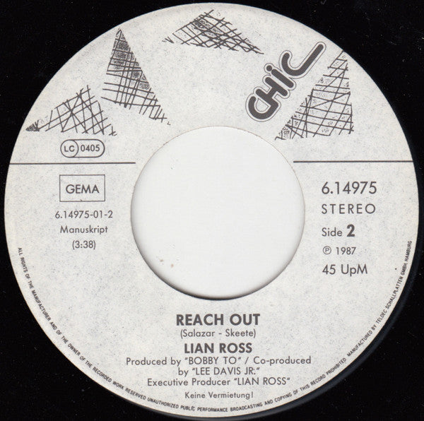 Lian Ross : Oh Won't You Tell Me (7", Single)