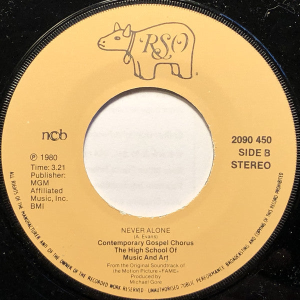 Irene Cara : Fame / Never Alone (7", Single)