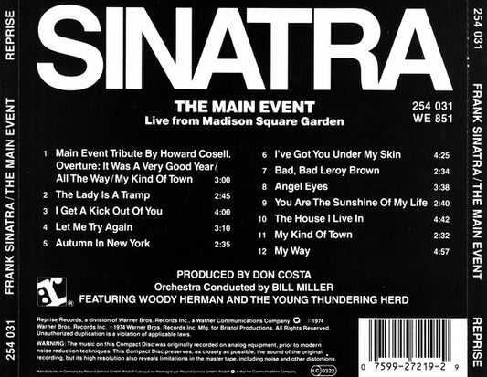 Frank Sinatra : The Main Event (CD, Album)