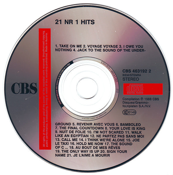 Various : 21 Nr 1 Hits (CD, Comp)
