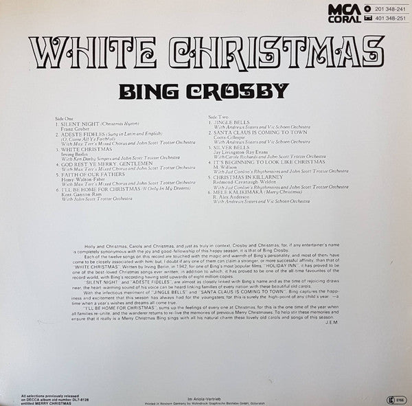 Bing Crosby : White Christmas (LP, Album, RE)