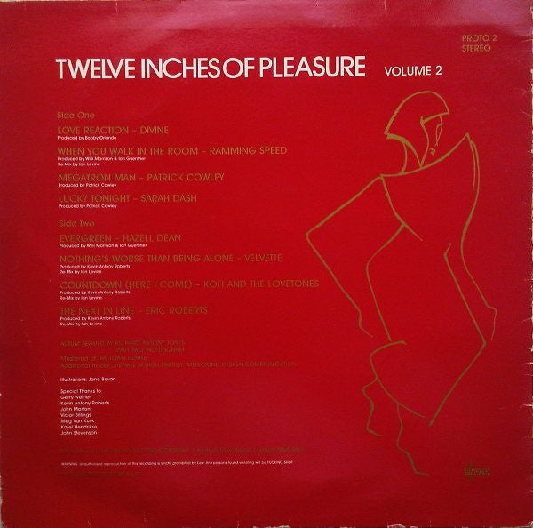 Various : Twelve Inches Of Pleasure (Volume 2) (LP, Album, Comp, Mixed)
