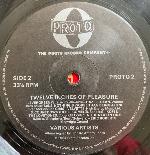 Various : Twelve Inches Of Pleasure (Volume 2) (LP, Album, Comp, Mixed)