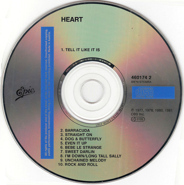 Heart : Heart (CD, Album, RE)