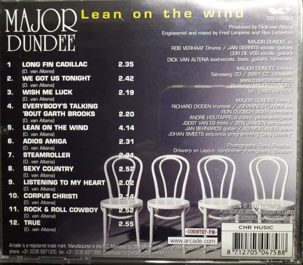 The Major Dundee Band : Lean On The Wind (CD, Album)