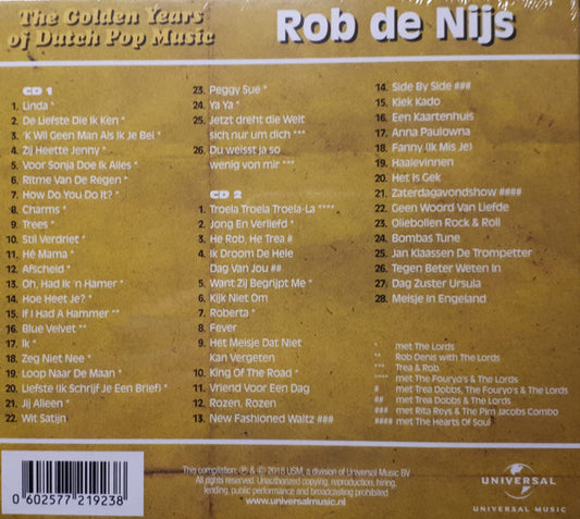 Rob de Nijs : The Golden Years Of Dutch Pop Music (A&B Kanten 1962-1973) (2xCD, Comp)