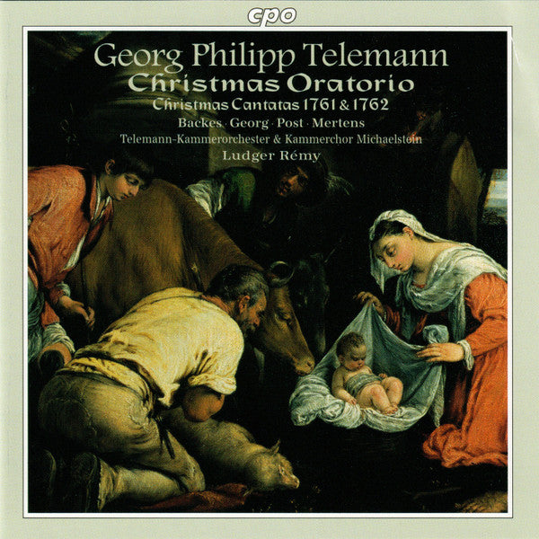 Georg Philipp Telemann – Constanze Backes ∙ Mechthild Georg ∙ Andreas Post ∙ Klaus Mertens ∙ Telemann-Kammerorchester Michaelstein ∙ Kammerchor Michaelstein ∙ Ludger Rémy : Christmas Oratorio; Christmas Cantatas 1761 & 1762 (CD, Album)