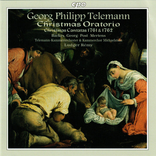 Georg Philipp Telemann – Constanze Backes ∙ Mechthild Georg ∙ Andreas Post ∙ Klaus Mertens ∙ Telemann-Kammerorchester Michaelstein ∙ Kammerchor Michaelstein ∙ Ludger Rémy : Christmas Oratorio; Christmas Cantatas 1761 & 1762 (CD, Album)